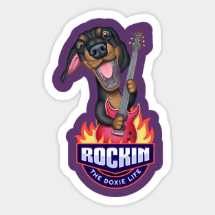 Rockin The Doxie Life Sticker